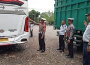 Satlantas Polres Tanggamus Gelar Ramp Chek, Pastikan Kelayakan Angkutan Bus di Libur Nataru