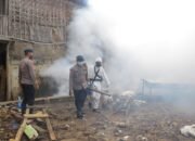 Cegah Demam Berdarah, Polda Lampung Lakukan Kegiatan Fogging dan Edukasi