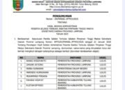 Sembilan Nama Calon Sekda Lampung yang Lulus Seleksi Administrasi