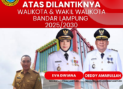 Ahmad Husna Ucapkan Selamat dan Sukses Atas Pelantikan Walikota dan Wakil Walikota Bandarlampung periode 2025-2030