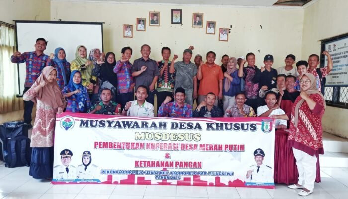 Pembentukan Koperasi Merah Putih, Pekon Gading Rejo Utara Gelar Musdesus