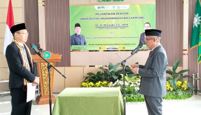 Dr. Marzuki Resmi Dilantik Menjadi Rektor UM Lampung Periode 2026-2030