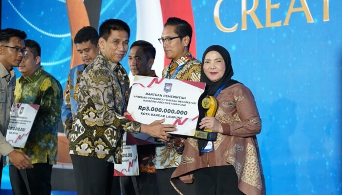 Bandar Lampung Sabet Juara 1 Nasional Kategori Creative Financing dari Kemendagri