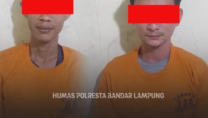 Jebol Pagar Seng, Dua Pencuri Spesialis Merpati Kolongan di Bandar Lampung Diringkus Polisi