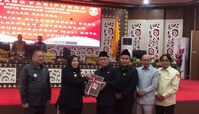 Terima Rekomendasi LKPJ 2025, Wali Kota Bandar Lampung Janji Optimalkan Kinerja dan Akuntabilitas