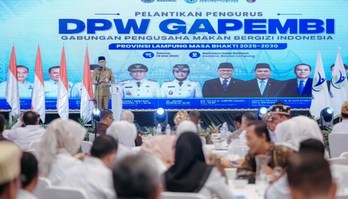 Lantik Gapembi Lampung, Gubernur Mirza Sebut 1.158 Dapur MBG Jadi Senjata Putar Ekonomi Desa
