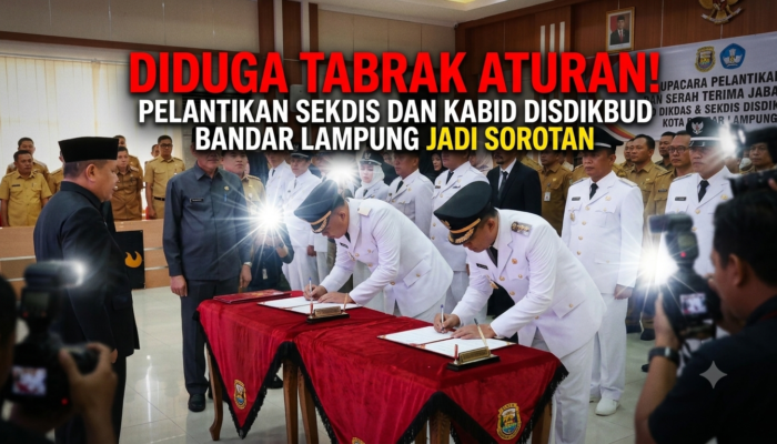 Diduga Tabrak Aturan, Pelantikan Sekdis dan Kabid Disdikbud Bandar Lampung Jadi Sorotan