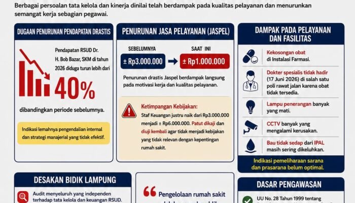 Soroti Tata Kelola RSUD Dr. H. Bob Bazar, LSM BIDIK Lampung Desak Audit Menyeluruh