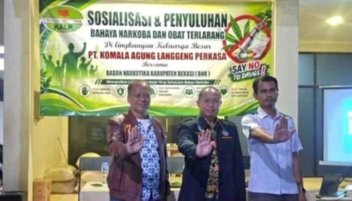 Cegah Narkoba di Kawasan Industri, BNK Kabupaten Bekasi Gandeng PT Komala Agung Langgeng Perkasa