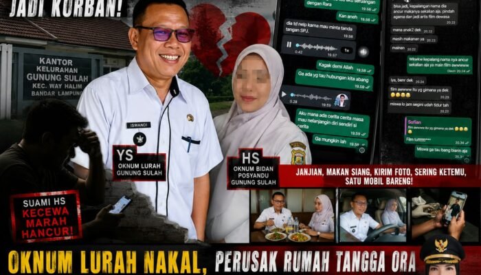 Diduga Ganggu Rumah Tangga Orang hingga Viral, Wali Kota Bandar Lampung Didesak Periksa dan Sanksi Oknum Lurah Gunung Sulah