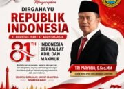 Tri Paryono Sekretaris DPRD Bandar Lampung Ucapkan Selamat HUT RI ke-81