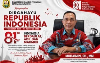 Muhaimin Kadis Perkim Bandar Lampung Ucapkan Selamat HUT Republik Indonesia ke-81