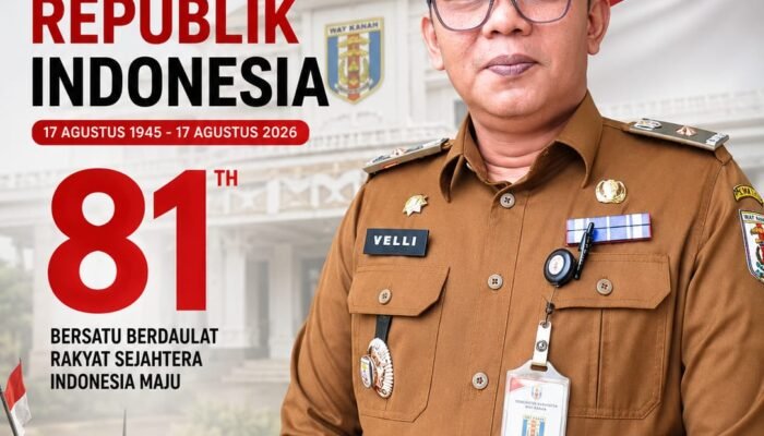 Machiavelli HT Sekda Way Kanan Ucapkan Dirgahayu Republik Indonesia ke-81