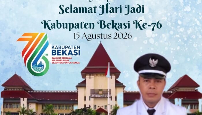 Kepala Desa Ganda Mekar, Maji Mahmudin Ucapkan Selamat Hari Jadi Kabupaten Bekasi ke-76