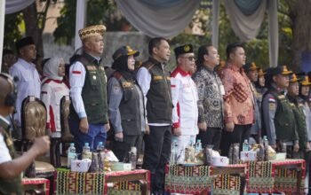 Kemah Bhakti Satya Linmas di Bandar Lampung Diwarnai Pengukuhan Pengurus ASLINMAS dan ABPEDNAS