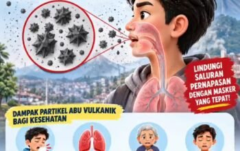 Waspada Abu Vulkanik, Dinkes Bandar Lampung Ingatkan Bahaya Partikel Halus Bagi Pernapasan