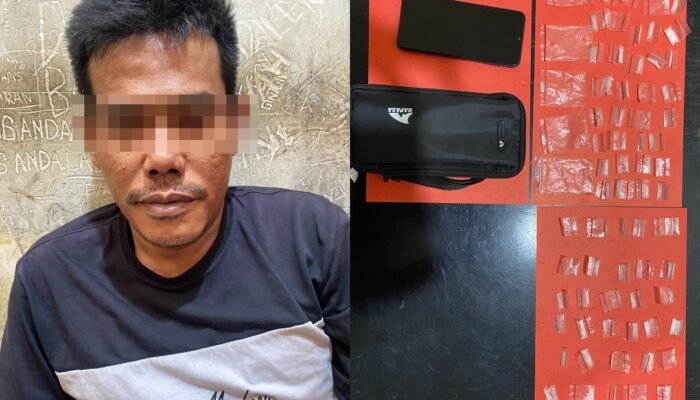 Polisi Tangkap Pengangguran di Bandar Lampung, 68 Paket Sabu Siap Edar Disita