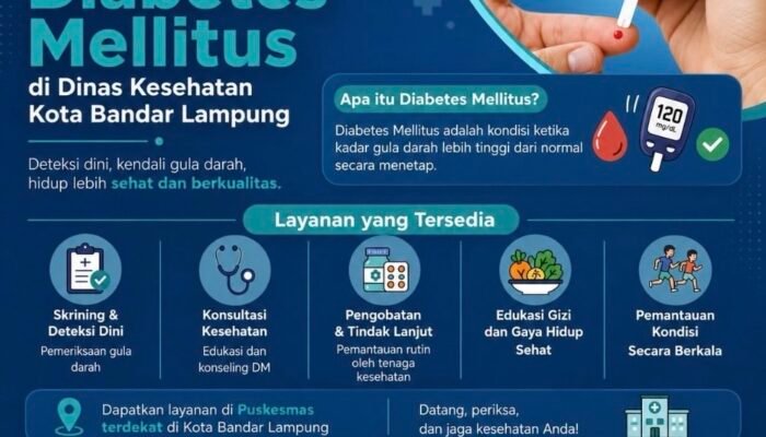 Tingkatkan Kualitas Hidup Warga, Dinkes Bandar Lampung Sediakan Layanan Diabetes Mellitus di Puskesmas