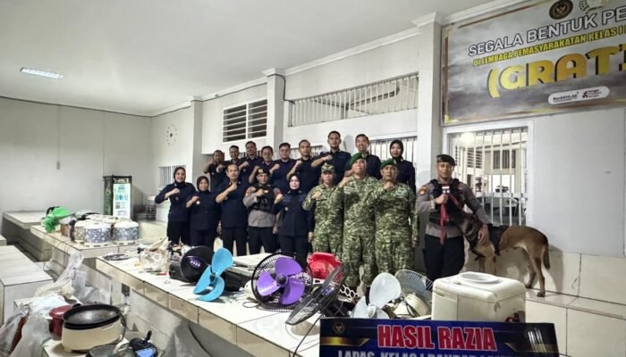 Gandeng TNI-Polri dan Unit K-9, Lapas Bandar Lampung Gelar Razia Blok dan Tes Urine