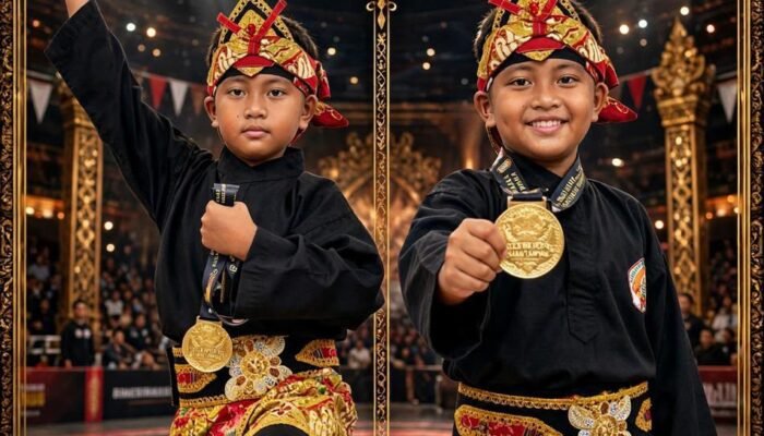 Pesilat Cilik SD Al Kautsar M. Aflathul Kautsar Wijaya Sabet Medali Emas di Kejuaraan Pencak Silat Piala Walikota